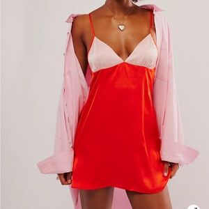 FREE PEOPLE BELMORE BLOCKED MINI SLIP